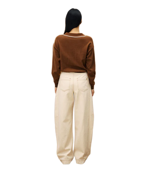 Rugby Style Sweater - Marron Glace