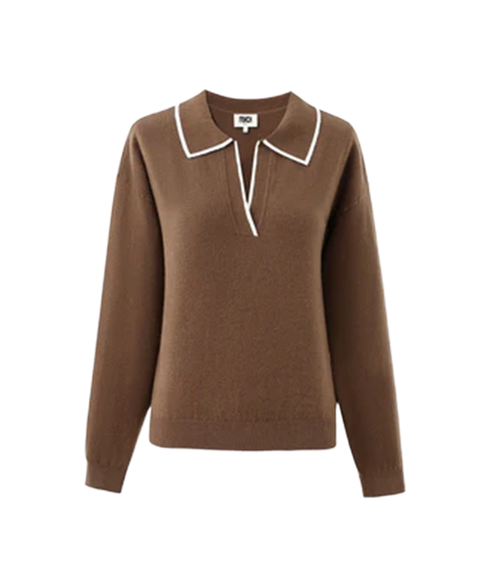 Rugby Style Sweater - Marron Glace