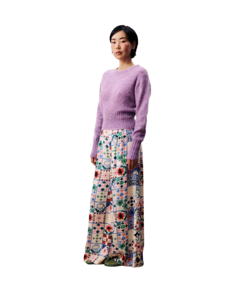 Wide Leg Printed Pantalon - Multi
