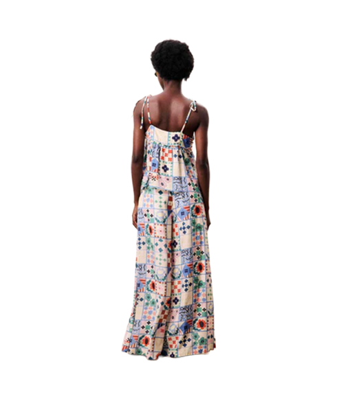 Wide Leg Printed Pantalon - Multi