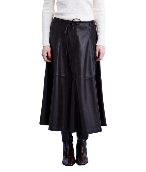 Pleather Skirt - Brown