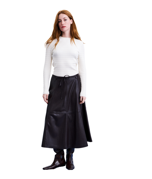 Pleather Skirt - Brown