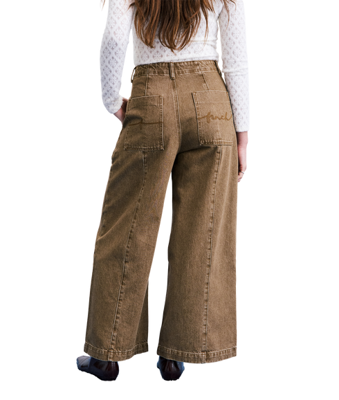 Wide Leg Jean - Brown