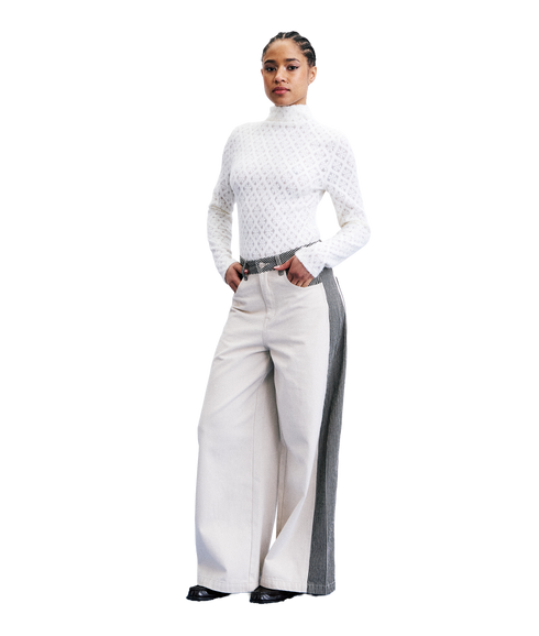 High Neck Fine Knit - White