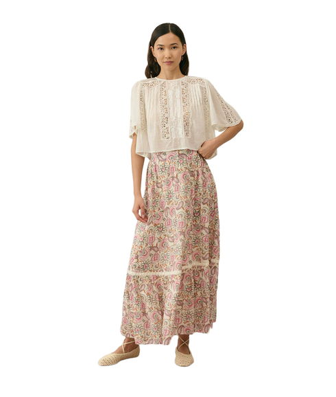 Skirt Jansiane - Cream Dolce Flowers