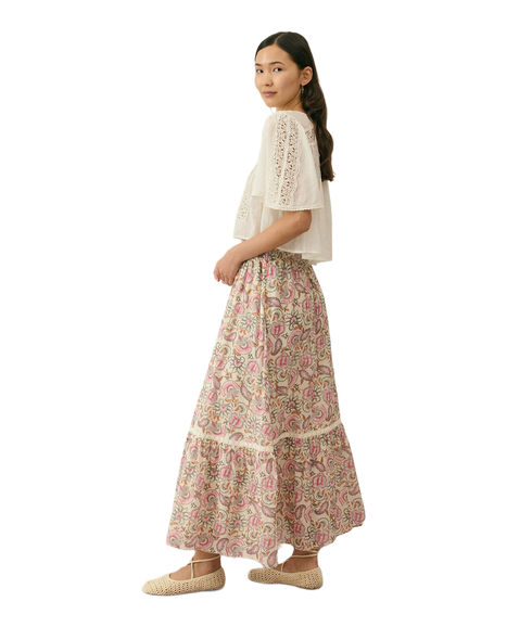 Skirt Jansiane - Cream Dolce Flowers
