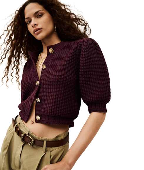 Cardigan Garance - Prune