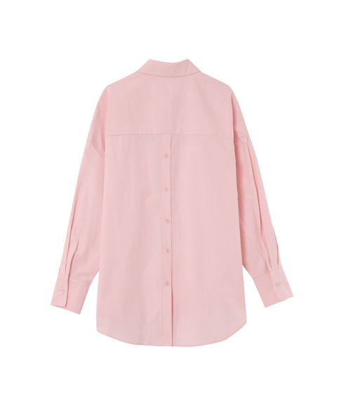 Nesrine Oversized Cotton Shirt - Pink