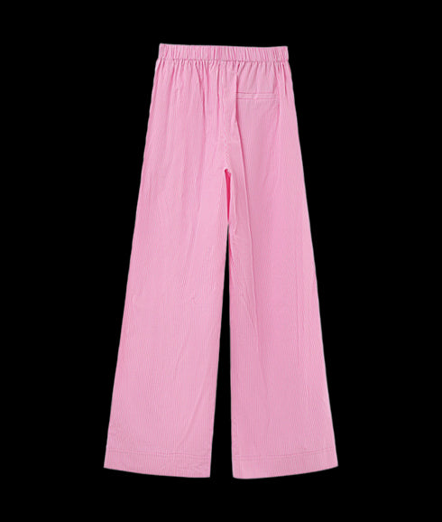 Elastic Waist Stripe Trouser - Rose