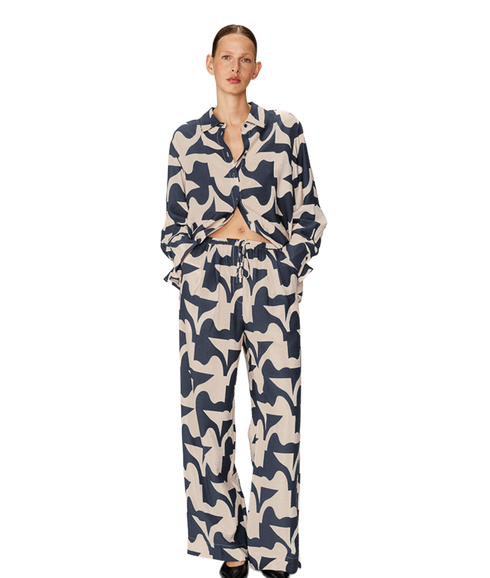 Printed Trouser - Marine