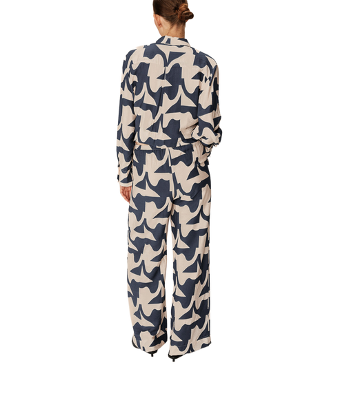 Printed Trouser - Marine