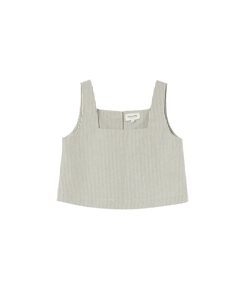 Stripe Sleeveless Top - Ecru