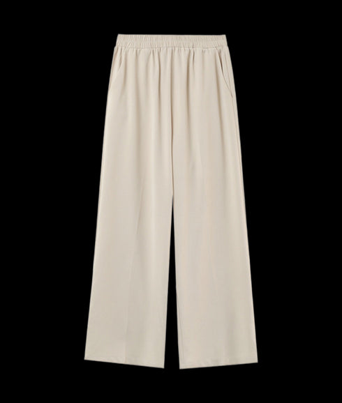 Elastic Waist Relaxed Trouser - Ecru