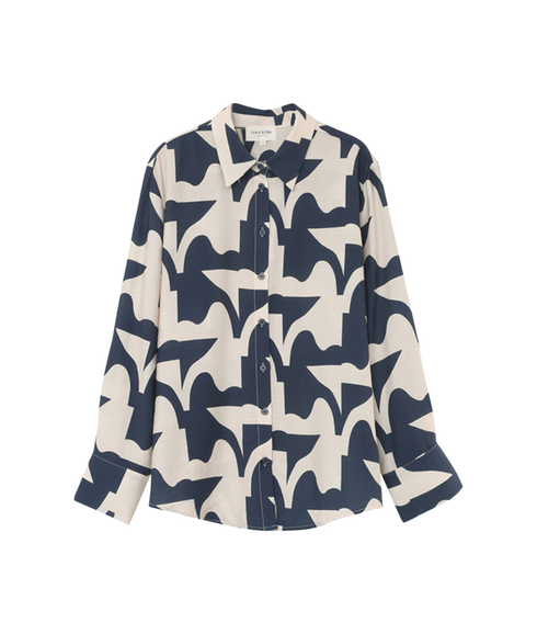 Printed Blouse - Marine