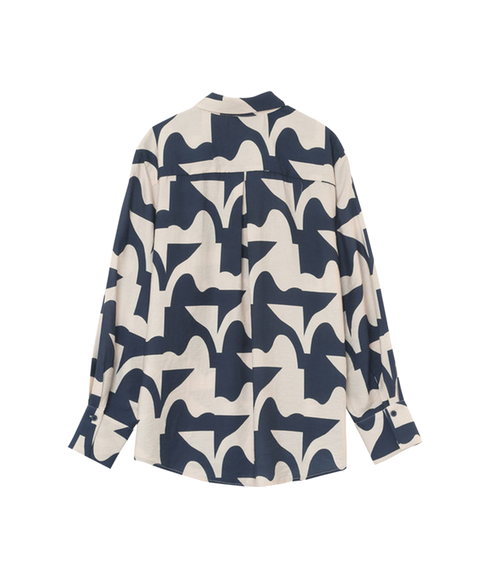 Printed Blouse - Marine