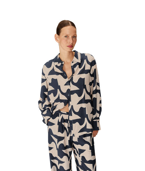 Printed Blouse - Marine