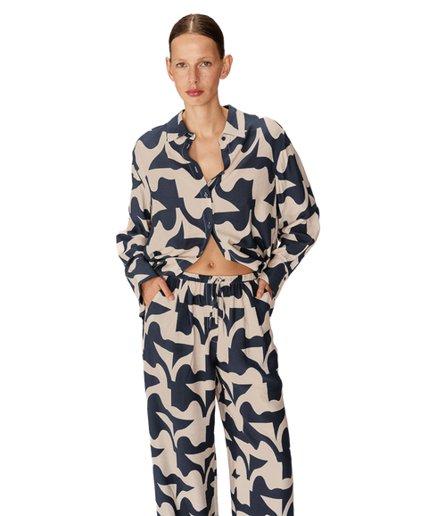 Printed Blouse - Marine