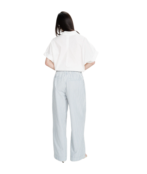 Volute Stripe Trouser - Bleuet