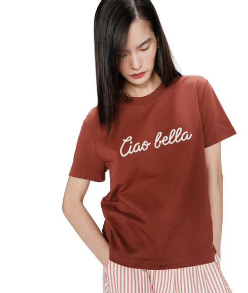 Vanders Ciao Bella Tee - Terracotta