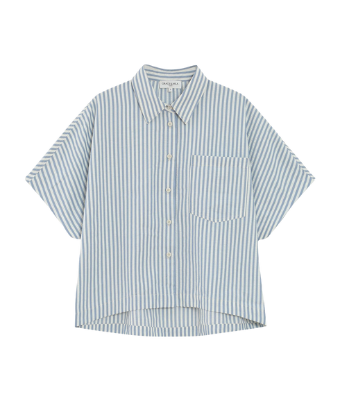 Vercia Stripe Shirt - Bleuet