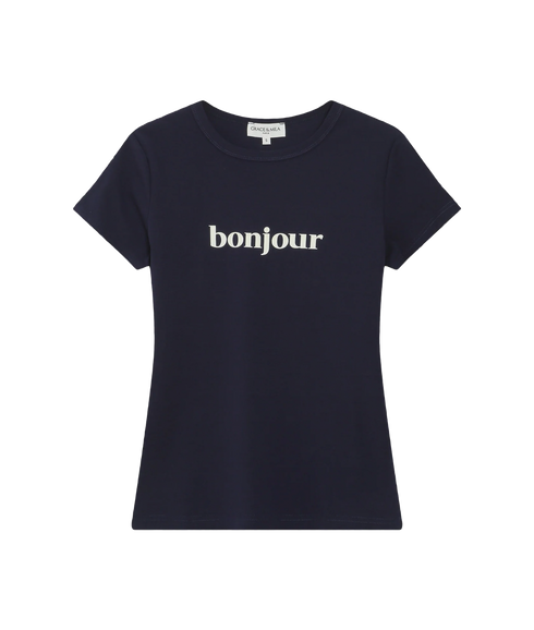 Vigee Bonjour Fitted Tee - Marine