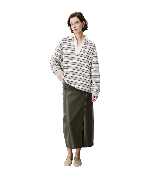 Aron Stripe Rugby Top - Gris
