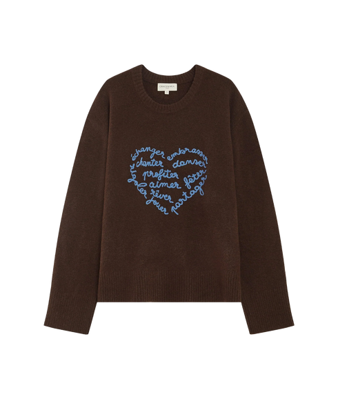 Aubin 'Heart' Sweater - Chocolat