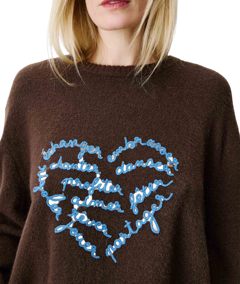 Aubin 'Heart' Sweater - Chocolat