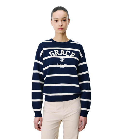 Ashford Stripe Sweatshirt - Marine