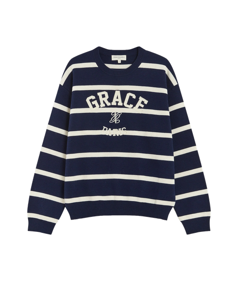 Ashford Stripe Sweatshirt - Marine