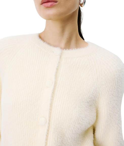 Aleron Fluffy Cardigan - Vanille
