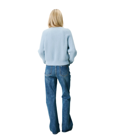 Aleron Fluffy Cardigan - Bleuet