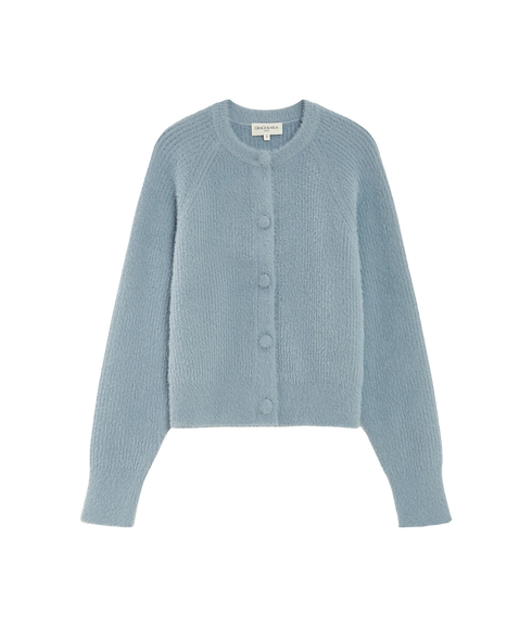 Aleron Fluffy Cardigan - Bleuet