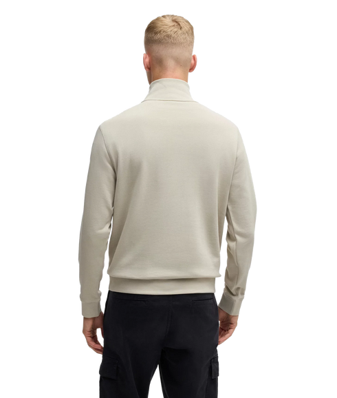 Zetrust Half-Zip Cotton Sweat - Light Beige