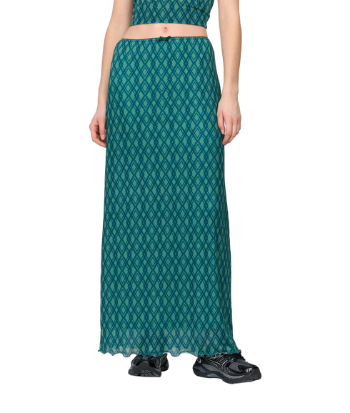 Diamond Mesh Skirt - Green