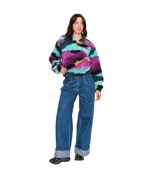 Retro Half Zip Fleece - Multi