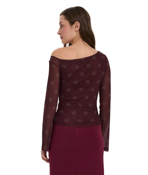 Mesh Top - Bordeaux