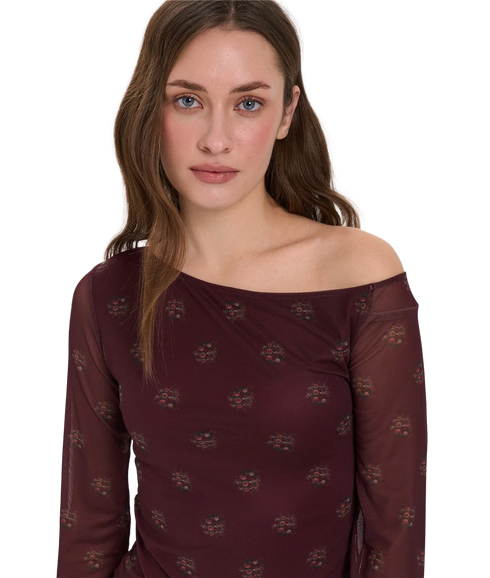 Mesh Top - Bordeaux