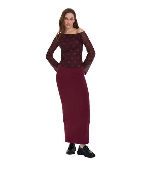 Mesh Top - Bordeaux