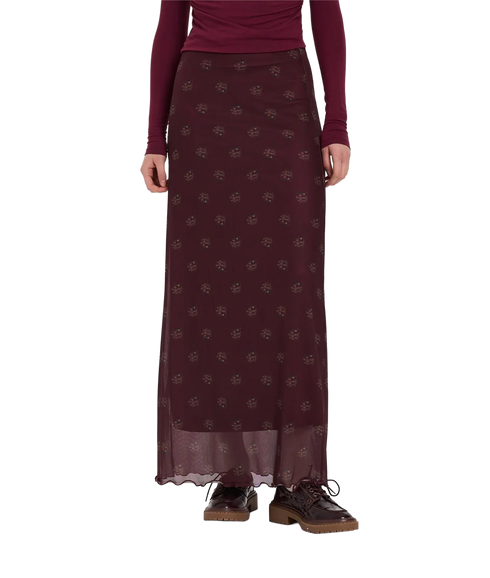Mesh Skirt - Bordeaux