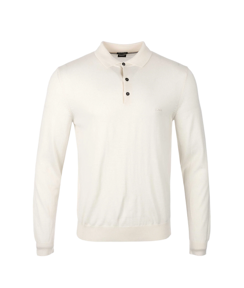 Bono Long Sleeve Polo Shirt - White