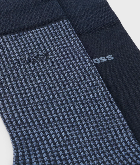 Houndstooth Two-pack of Socks - Navy