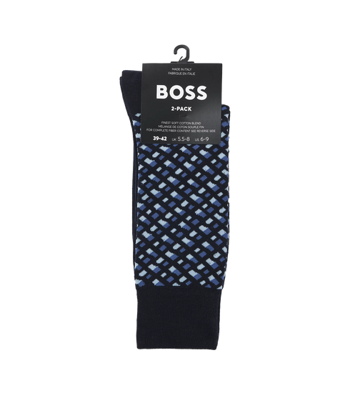 Style 2P RS Monogram CC Socks - Blue