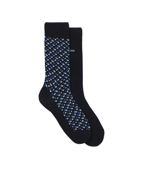 Style 2P RS Monogram CC Socks - Blue