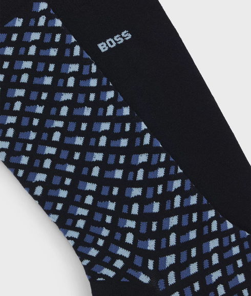 Style 2P RS Monogram CC Socks - Blue