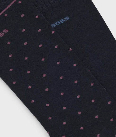 Style 2P RS Dots VI Bamboo Socks - Navy