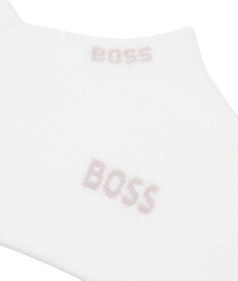 Logo Bamboo Socks - White