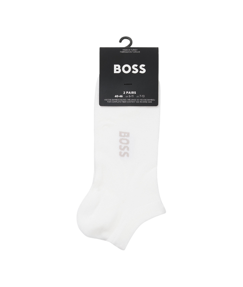 Logo Bamboo Socks - White