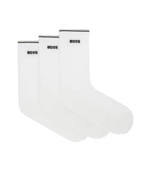 3-Pack Rib Stripe - White