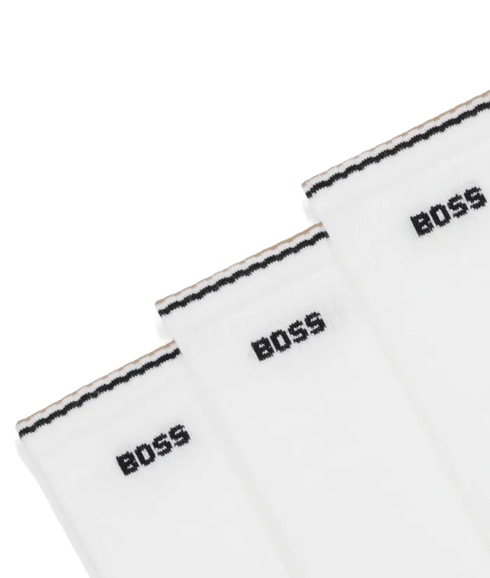3-Pack Rib Stripe - White